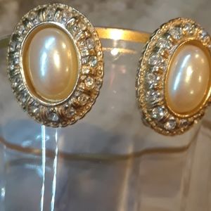 Richelieu Signed Pearl Earrings